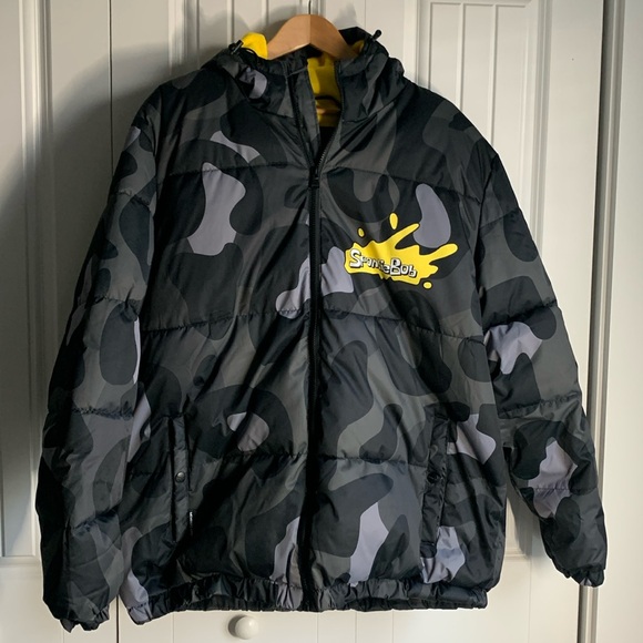 Members Only SpongeBob Men’s Puffer Coat Size XL, Limited Edition - Picture 2 of 4